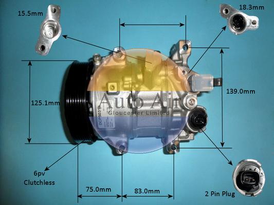 Auto Air Gloucester 14-0293 - Компрессор кондиционера autospares.lv