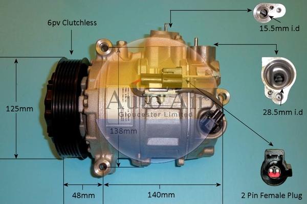 Auto Air Gloucester 14-0244 - Компрессор кондиционера autospares.lv