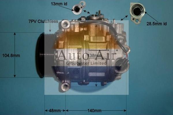 Auto Air Gloucester 14-0205 - Компрессор кондиционера autospares.lv