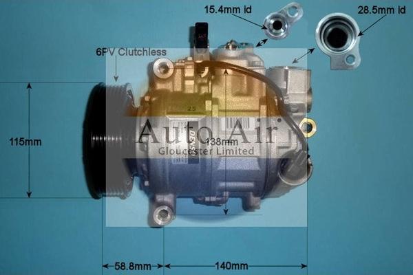 Auto Air Gloucester 14-0207 - Компрессор кондиционера autospares.lv