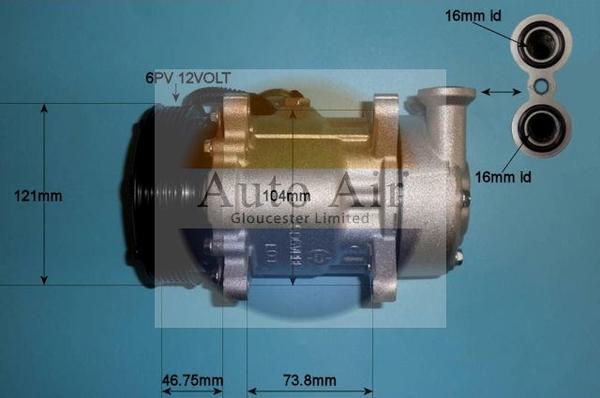 Auto Air Gloucester 14-0281P - Компрессор кондиционера autospares.lv