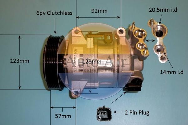 Auto Air Gloucester 14-0231 - Компрессор кондиционера autospares.lv