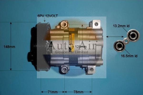 Auto Air Gloucester 14-0233 - Компрессор кондиционера autospares.lv