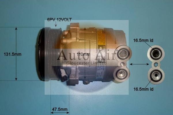 Auto Air Gloucester 14-0229 - Компрессор кондиционера autospares.lv