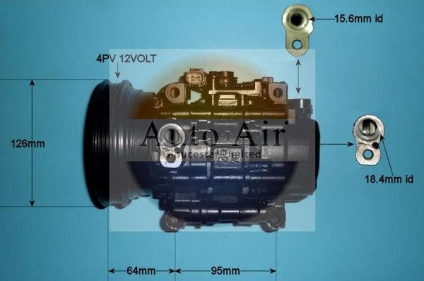 Auto Air Gloucester 14-0225R - Компрессор кондиционера autospares.lv