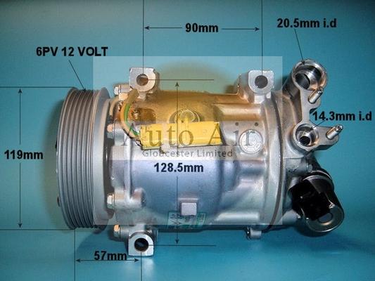 Auto Air Gloucester 14-0220 - Компрессор кондиционера autospares.lv