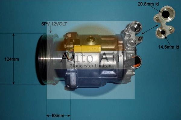 Auto Air Gloucester 14-0221 - Компрессор кондиционера autospares.lv