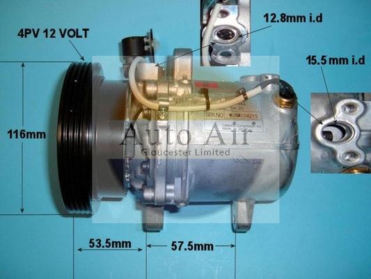 Auto Air Gloucester 14-0228 - Компрессор кондиционера autospares.lv