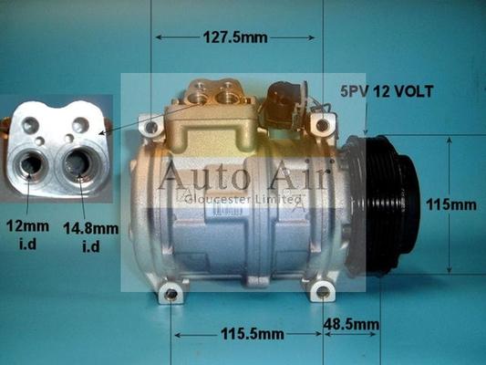 Auto Air Gloucester 14-0750 - Компрессор кондиционера autospares.lv