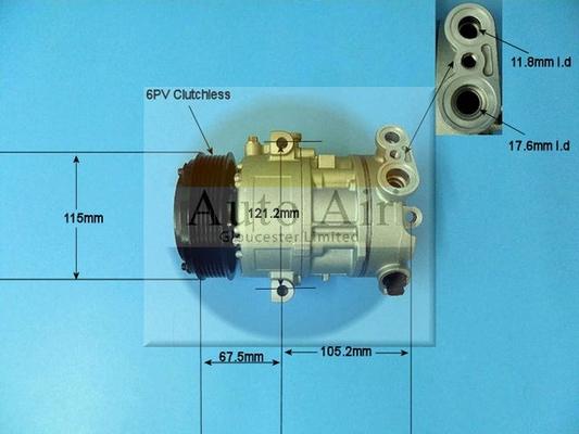 Auto Air Gloucester 14-1447P - Компрессор кондиционера autospares.lv