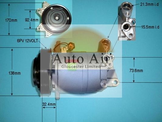 Auto Air Gloucester 14-1454 - Компрессор кондиционера autospares.lv