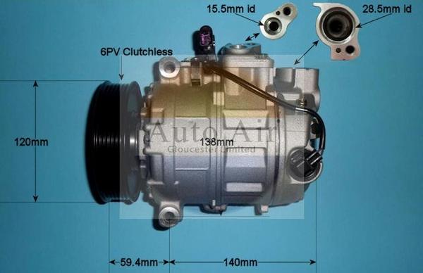 Auto Air Gloucester 14-1456P - Компрессор кондиционера autospares.lv