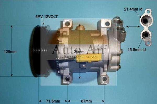 Auto Air Gloucester 14-1452P - Компрессор кондиционера autospares.lv