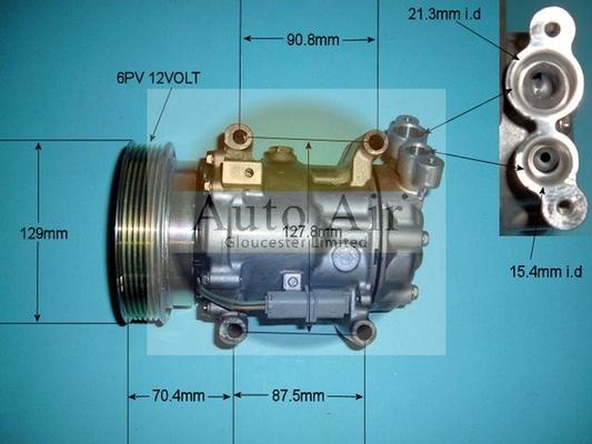 Auto Air Gloucester 14-1452 - Компрессор кондиционера autospares.lv