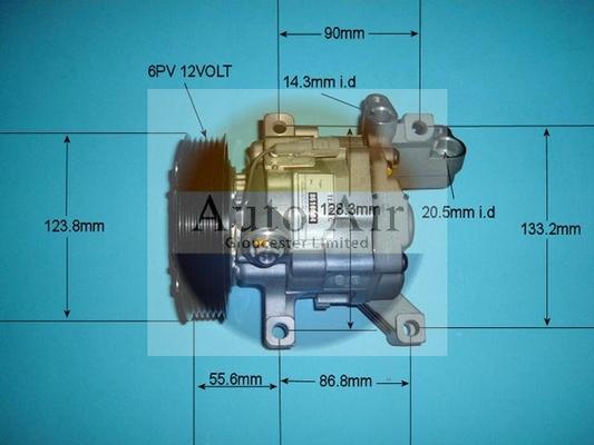 Auto Air Gloucester 14-1439R - Компрессор кондиционера autospares.lv