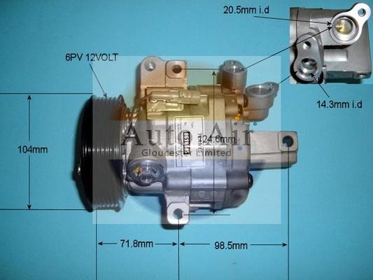 Auto Air Gloucester 14-1438R - Компрессор кондиционера autospares.lv