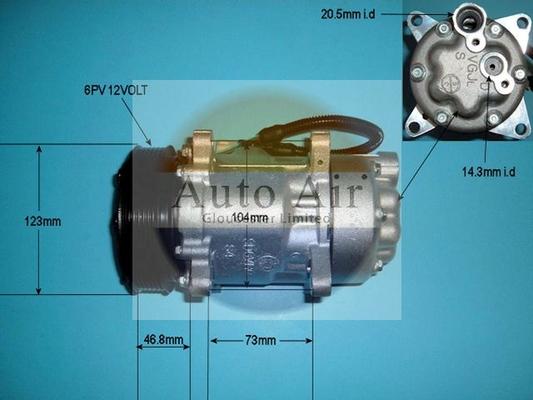 Auto Air Gloucester 14-1437R - Компрессор кондиционера autospares.lv