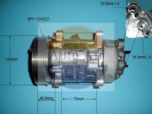 Auto Air Gloucester 14-1437 - Компрессор кондиционера autospares.lv