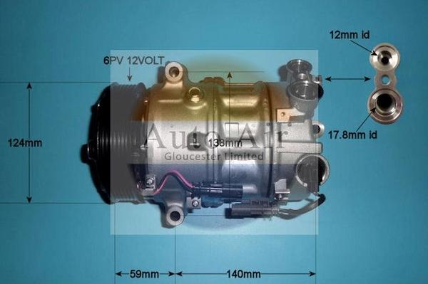 Auto Air Gloucester 14-1664 - Компрессор кондиционера autospares.lv