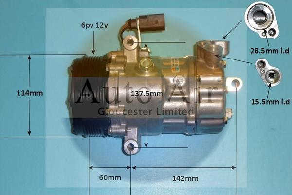 Auto Air Gloucester 14-1057P - Компрессор кондиционера autospares.lv