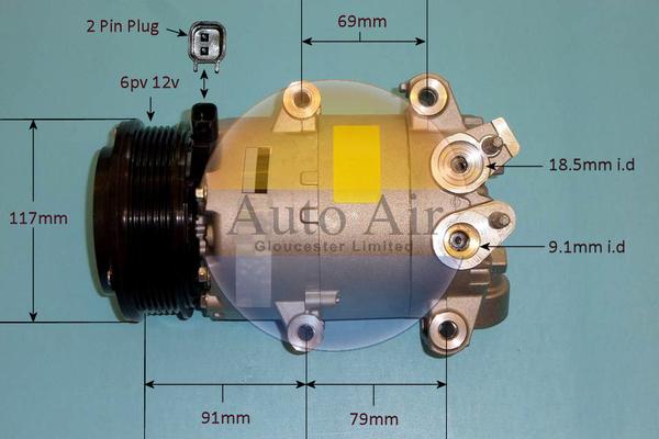 Auto Air Gloucester 14-1060 - Компрессор кондиционера autospares.lv