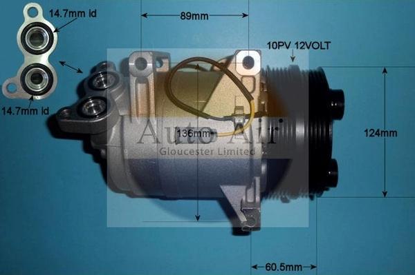 Auto Air Gloucester 14-1000P - Компрессор кондиционера autospares.lv