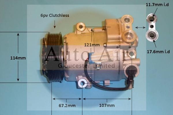 Auto Air Gloucester 14-1016P - Компрессор кондиционера autospares.lv