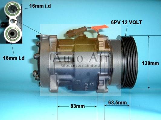 Auto Air Gloucester 14-1011R - Компрессор кондиционера autospares.lv