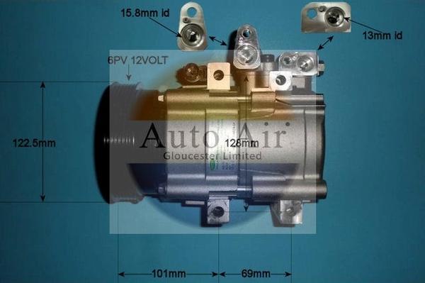 Auto Air Gloucester 14-1032 - Компрессор кондиционера autospares.lv