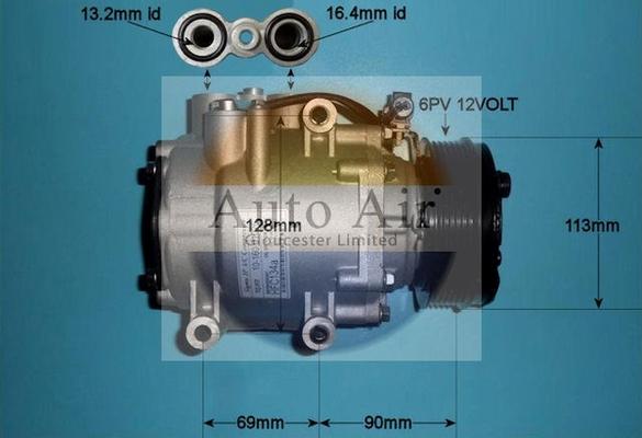 Auto Air Gloucester 14-1029P - Компрессор кондиционера autospares.lv