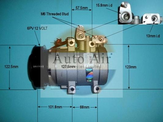 Auto Air Gloucester 14-1026P - Компрессор кондиционера autospares.lv