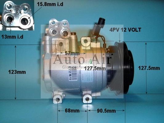 Auto Air Gloucester 14-1028 - Компрессор кондиционера autospares.lv