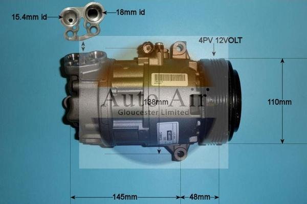 Auto Air Gloucester 14-1146R - Компрессор кондиционера autospares.lv