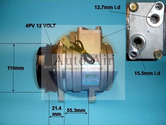 Auto Air Gloucester 14-1169 - Компрессор кондиционера autospares.lv