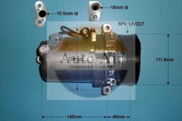 Auto Air Gloucester 14-1167 - Компрессор кондиционера autospares.lv