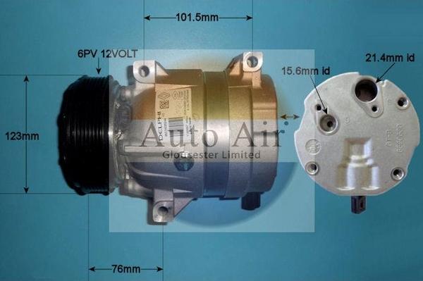 Auto Air Gloucester 14-1104 - Компрессор кондиционера autospares.lv