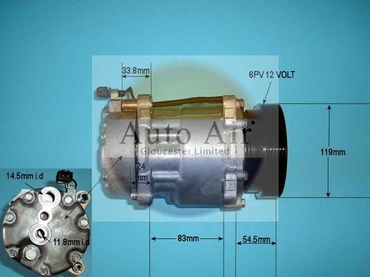 Auto Air Gloucester 14-1100P - Компрессор кондиционера autospares.lv