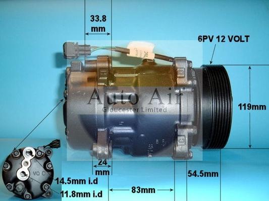 Auto Air Gloucester 14-1100R - Компрессор кондиционера autospares.lv