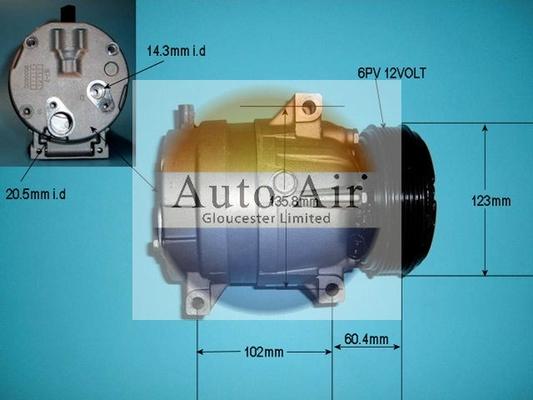 Auto Air Gloucester 14-1101R - Компрессор кондиционера autospares.lv