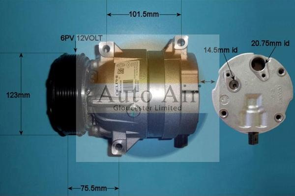 Auto Air Gloucester 14-1101 - Компрессор кондиционера autospares.lv