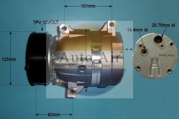 Auto Air Gloucester 14-1118 - Компрессор кондиционера autospares.lv