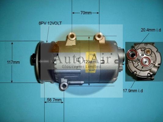 Auto Air Gloucester 14-1139 - Компрессор кондиционера autospares.lv