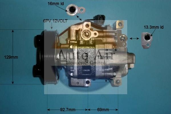 Auto Air Gloucester 14-1134P - Компрессор кондиционера autospares.lv