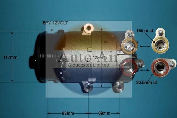 Auto Air Gloucester 14-1138 - Компрессор кондиционера autospares.lv