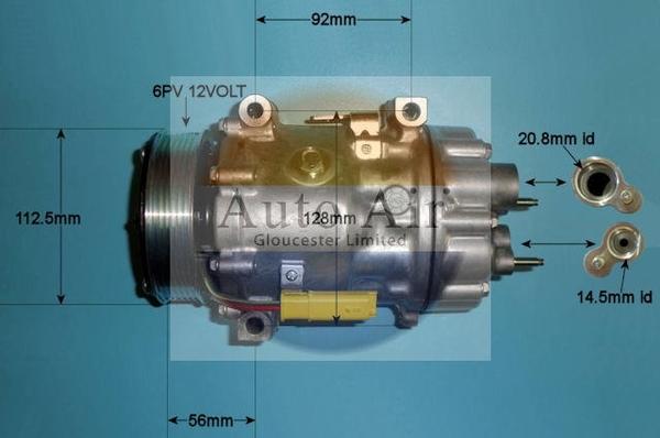 Auto Air Gloucester 14-1813 - Компрессор кондиционера autospares.lv