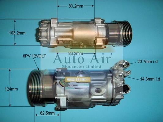 Auto Air Gloucester 14-1312 - Компрессор кондиционера autospares.lv