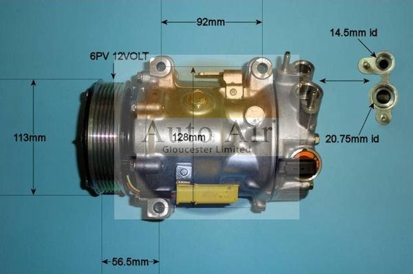 Auto Air Gloucester 14-1322 - Компрессор кондиционера autospares.lv