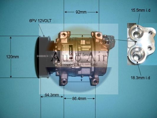 Auto Air Gloucester 14-1240 - Компрессор кондиционера autospares.lv