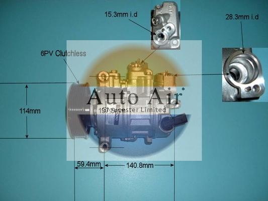 Auto Air Gloucester 14-1253 - Компрессор кондиционера autospares.lv