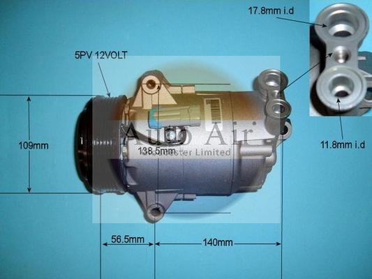 Auto Air Gloucester 14-1252 - Компрессор кондиционера autospares.lv